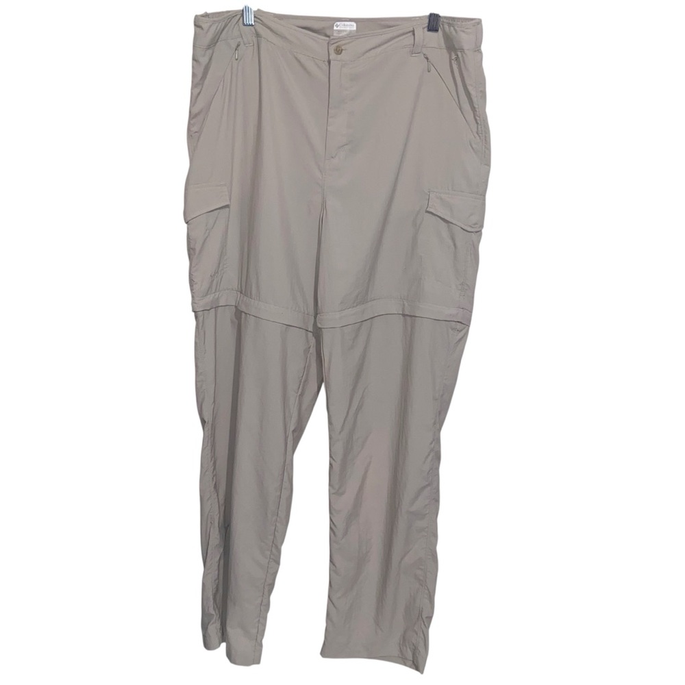 Columbia Pants Womens Large Convertible Zip Off Legs Outdoor Hiking Nylon Camp
